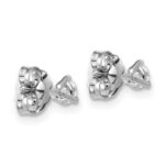 18k White Gold 1/4 carat Certified Lab Grown Diamond VS+ F+ Round Complete Three Prong Stud Earrings - Image 3