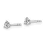 Platinum 1/4 carat Certified Lab Grown Diamond VS+ F+ Round Complete Three Prong Stud Earrings - Image 2