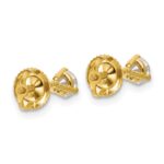 18k 1/2 carat Certified Lab Grown Diamond VS+ F+ Round Complete Three Prong Screwback Stud Earrings - Image 3