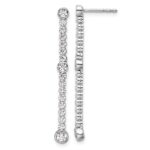 14k White Gold 1 carat Lab Grown Diamond VS/SI+ G+ Complete Dangle Post Earrings