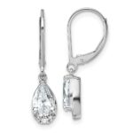True Origin 14K White Gold 1 3/4 carat Lab Grown Diamond VS+ F+ Complete Leverback Earrings