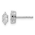 14kw 1/2 ctw Lab Grown Diamond VS+ F+ Marquise 6 Prong Earring