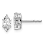 14kw 3/4 ctw Lab Grown Diamond VS+ F+ Marquise 6 Prong Earring