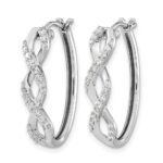 14k White Gold Diamond Fancy Earrings - Image 2