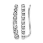 14k White Gold 3/8 carat Lab Grown Diamond VS/SI+ G+ Complete Ear Climber