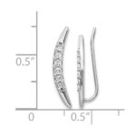 14k White Gold 1/5 carat Lab Grown Diamond VS/SI+ G+ Complete Ear Climber - Image 4