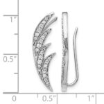 14k White Gold 1/2 carat Lab Grown Diamond VS/SI+ G+ Complete Ear Climber - Image 4