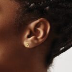 14k Diamond Initial E Post Earrings - Image 3