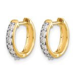 14k Diamond Hinged Hoop Earrings - Image 2
