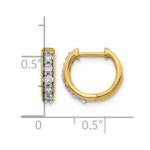 14k Diamond Hinged Hoop Earrings - Image 4