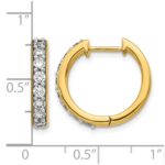 10k Diamond Hinged Hoop Earrings - Image 4