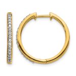 14k Diamond Hinged Hoop Earrings