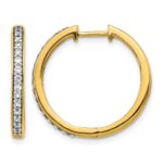 14k Diamond Hinged Hoop Earrings