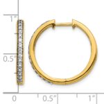 14k 1/3 carat Lab Grown Diamond VS/SI+ G+ Complete Hinged Hoop Earrings - Image 4