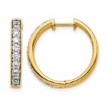 14k Diamond Hinged Hoop Earrings