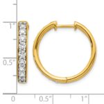 10k Diamond Hinged Hoop Earrings - Image 4