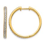 14k Diamond Hinged Hoop Earrings