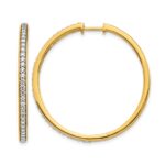 14k Diamond Hinged Hoop Earrings