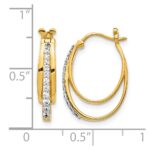 14k Diamond Hoop Earrings - Image 4