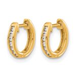 14k 1/8 carat Lab Grown Diamond VS/SI+ G+ Complete Hinged Hoop Earrings - Image 2