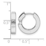14k White Gold 2-2.7mm Round Hinged Hoop Earrings Mountings - Image 3