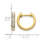 14k Diamond Hinged Hoop Earrings - Image 4