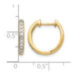 10k Diamond Complete Hinged Hoop Earrings - Image 4