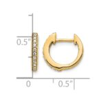 14k Diamond Hinged Hoop Earrings - Image 4