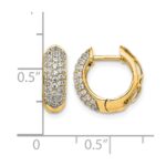 10k Diamond Hinged Hoop Earrings - Image 4