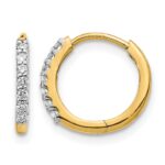 10k Diamond Hinged Hoop Earrings