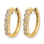 14k Diamond Hinged Hoop Earrings - Image 2
