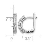 14k White Gold Fancy Hinged Diamond Earrings - Image 4