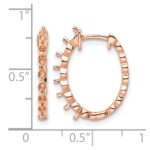 14k Rose Oval Hinged Hoop Earring Mountings - Image 3