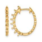 14k Diamond Hinged Hoop Earring Mountings