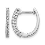 14k White Gold 1/4 carat Lab Grown Diamond VS/SI+ G+ Complete Hinged Hoop Earrings