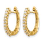 14k Diamond Hinged Hoop Earrings - Image 2