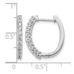14k White Gold 1/2 carat Lab Grown Diamond VS/SI+ G+ Complete Hinged Hoop Earrings - Image 4