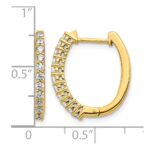 14k Diamond Hinged Hoop Earrings - Image 4