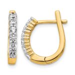 14k Diamond Hinged Hoop Earrings