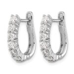 14k White Gold Hinged Hoop Earrings Mtgs Only, No dias. - Image 2
