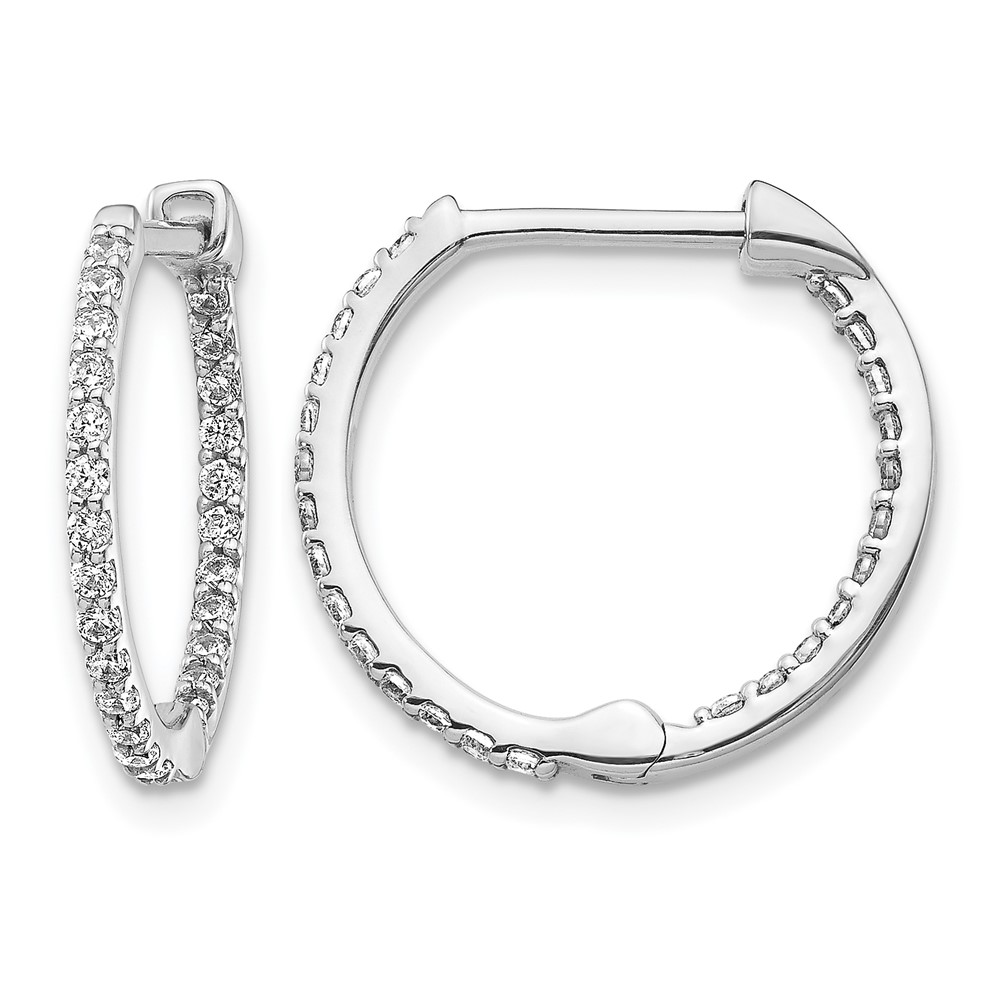 EM5425-050-WA.jpg 14k White Gold Diamond In/Out Hinged Hoop Earrings - Image 1