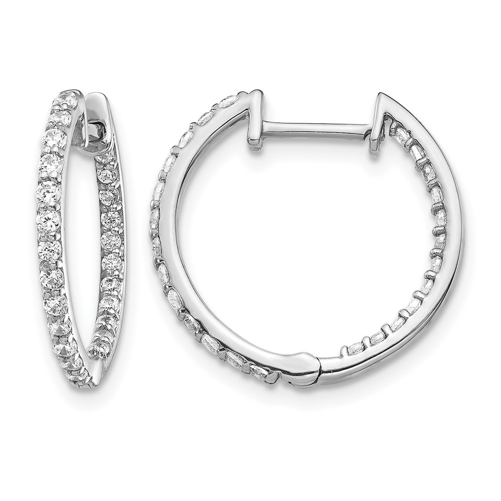 EM5425-062-WA.jpg 14k White Gold Diamond In/Out Hinged Hoop Earrings - Image 1