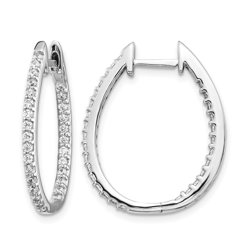 EM5439-075-WA.jpg 14k White Gold In/Out Diamond Hinged Hoop Earrings - Image 1
