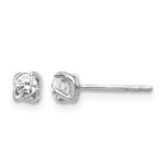 14k White Gold 1/5 carat Lab Grown Diamond VS/SI+ G+ Stud Post Earrings