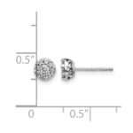 14k White Gold 1/5 carat Lab Grown Diamond VS/SI+ G+ Cluster Post Earrings - Image 4