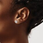 14k White Gold 5/8 carat Diamond Cluster Screwback Post Earrings - Image 3