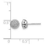 14k White Gold 1/4 carat Diamond Cluster Post Earrings - Image 4
