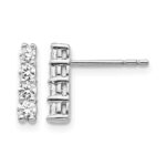 14k White Gold 4-stone 1/2 carat Diamond Post Earrings
