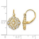 10k Diamond Leverback Earrings - Image 2
