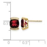 14k Garnet Post Earrings - Image 4